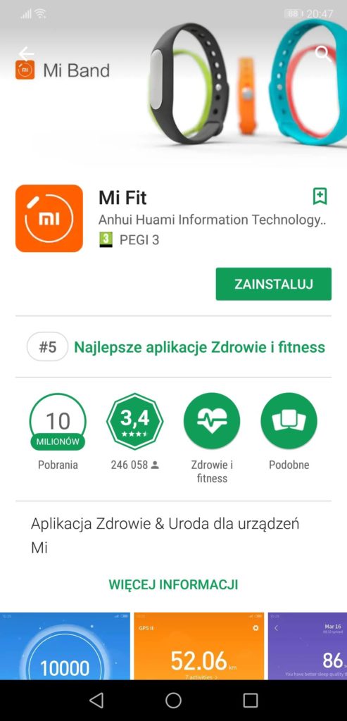 [PL] MiBand 3 – pierwsza konfiguracja na Androidzie