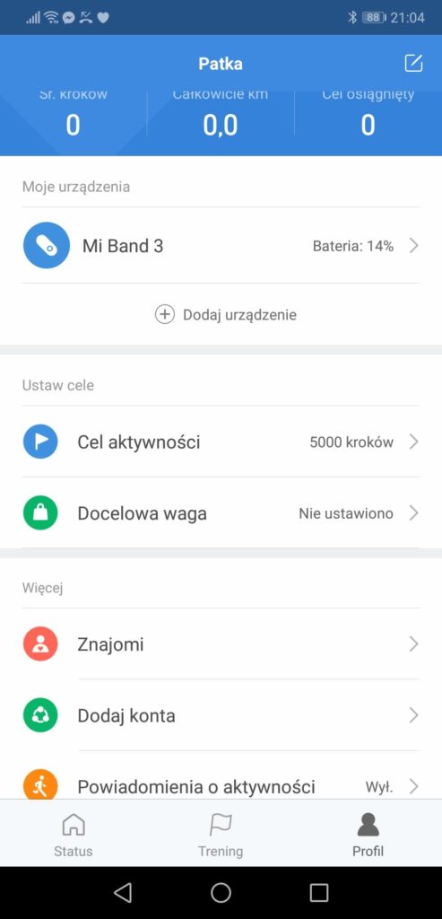 [PL] MiBand 3 – pierwsza konfiguracja na Androidzie