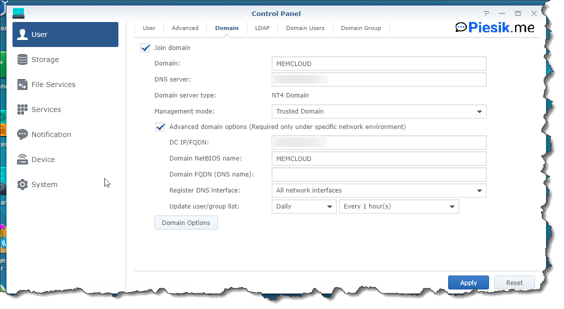 Joining Synology Router to Active Directory and working with AD Users and Groups