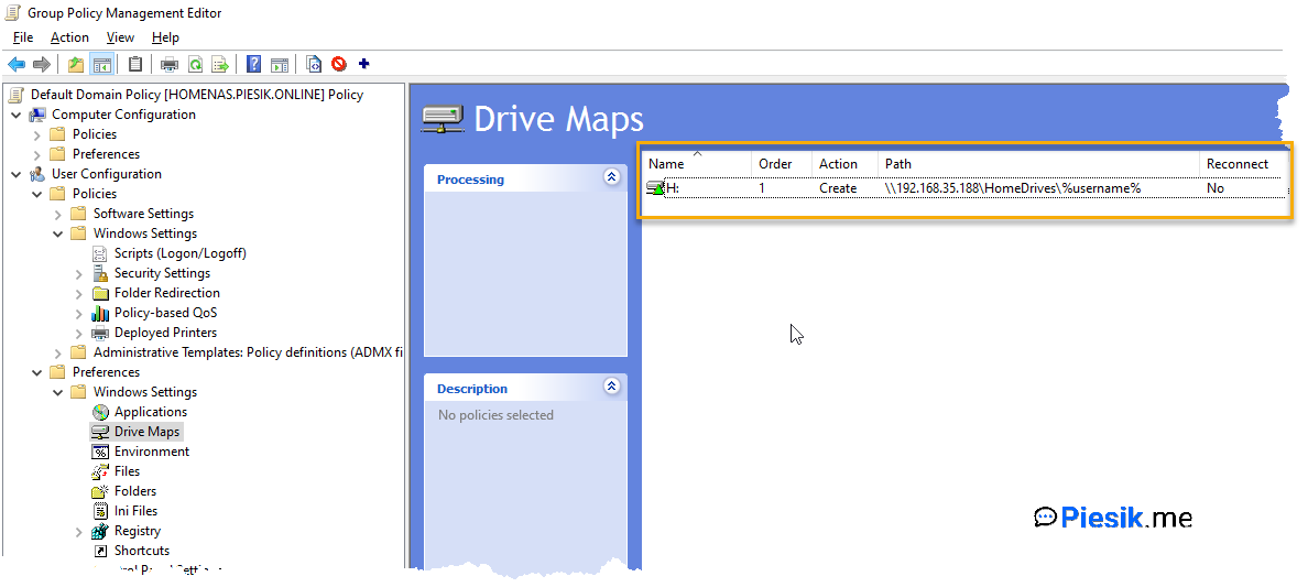"[PL] Automatyczne mapowanie HomeDrive w Synology Directory Services"