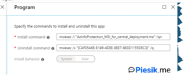 Deploy Azure Information Protection as Win32App on Intune